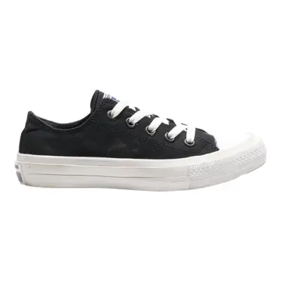 CONVERSE Chuck Taylor Ii Ox Low Top Trainers Black Canvas Womens UK 3.5