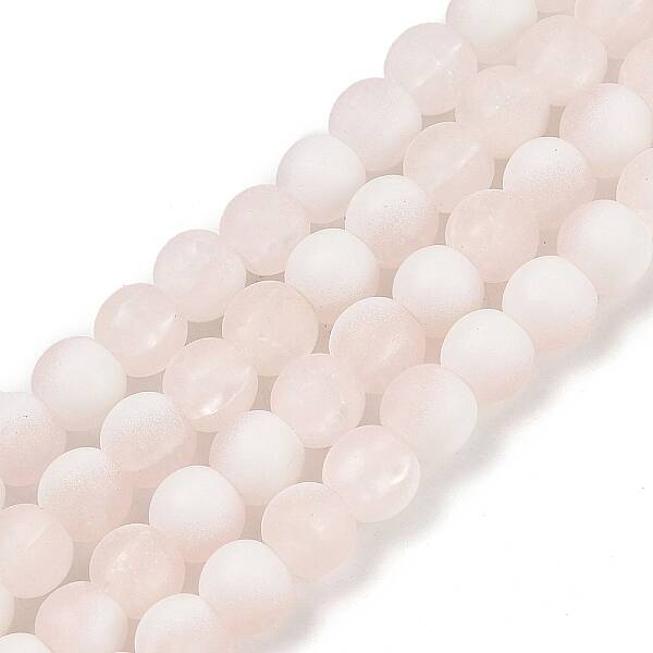 Frosted Crackle Glass Beads Strands