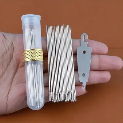 Large Eye Stitching Needles, 20pcs/set Big Eye Craft Needles, Embroidery Stitching Needles, Multi-purpose Sewing Needles Perf...