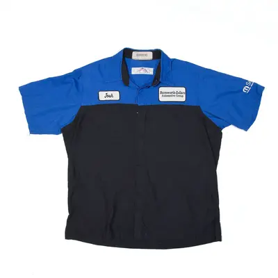 RED KAP Worker Shirt Blue Short Sleeve Mens XL