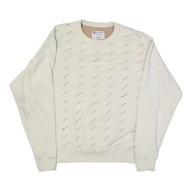 CHAMPION Sweatshirt Cream Mens L