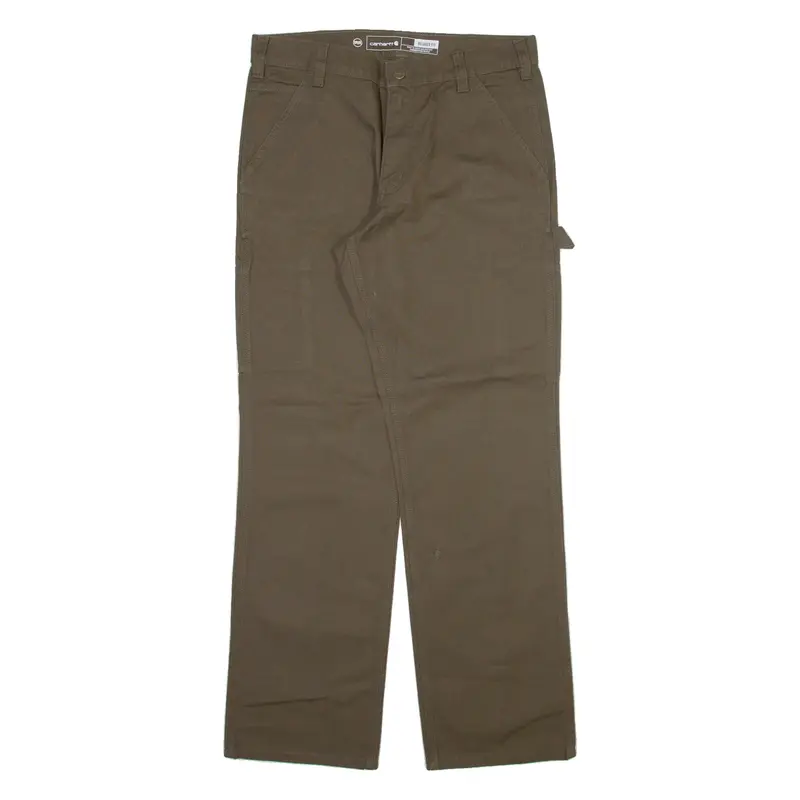 CARHARTT Carpenter Workwear Mens Trousers Grey Relaxed Straight W33 L32