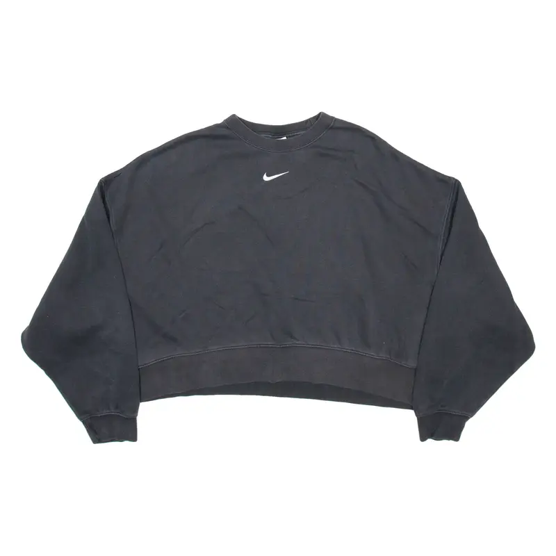 NIKE Cropped Womens Sweatshirt Black M