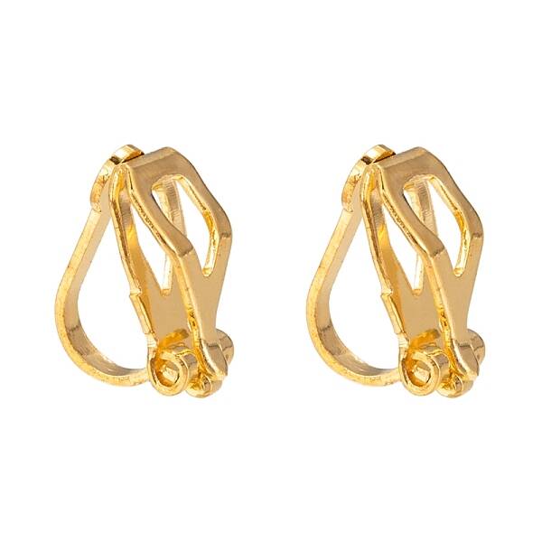 Brass Clip-on Earring Findings for Non-Pierced Ears