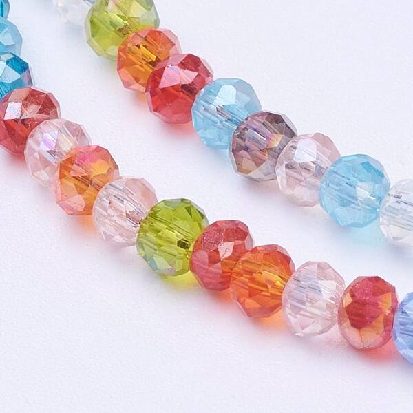 Electroplate Glass Bead Strands