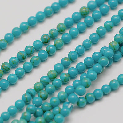 Imported Synthetic Turquoise Bead Strands
