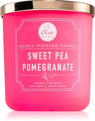 DW Home Signature Sweet Pea Pomegranate Scented Candle 264g