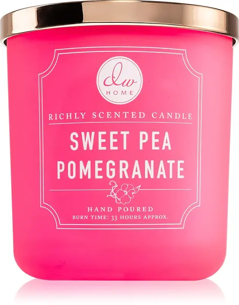 DW Home Signature Sweet Pea Pomegranate Scented Candle 264g