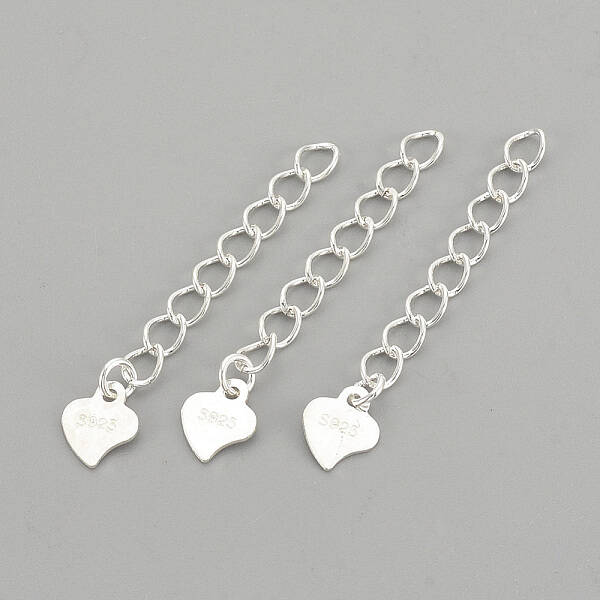 925 Sterling Silver Twisted Extender Chains