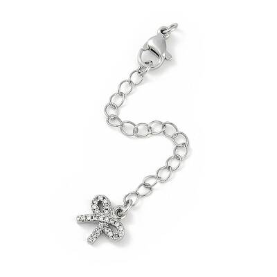 Brass Micro Pave Cubic Zirconia Ends with Chains