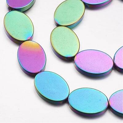 Electroplate Non-magnetic Synthetic Hematite Beads Strands