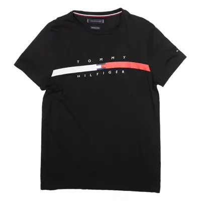 TOMMY HILFIGER Organic Cotton Womens T-Shirt Black S
