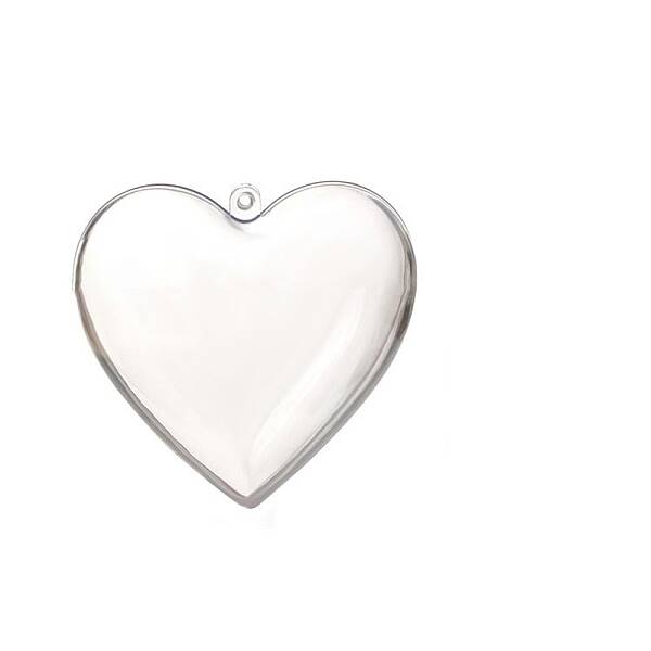 Transparent Plastic Heart Fillable Pendants Decorations