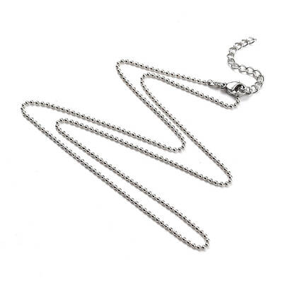 Non-Tarnish 304 Stainless Steel Ball Chain Necklaces