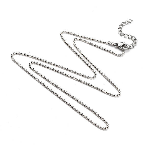 Non-Tarnish 304 Stainless Steel Ball Chain Necklaces