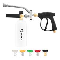 The Saker foam gun comes with foam gun dual connector accessories, pressure cleaning gun for car washing and cleaning, 5 powe...