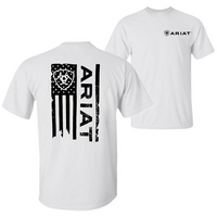 Ariat TShirt – Bold American Flag Graphic, Classic Unisex Cotton Shortsleeve Top, Patriotic Western Style Gift for Men and ...