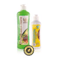 Natural Sant Healthy Curly Hair Set - Shampoo & Leave in Avocado Haircare, Linseed, Coconut oil and Aloe Vera (16 FlOz/500 ml...