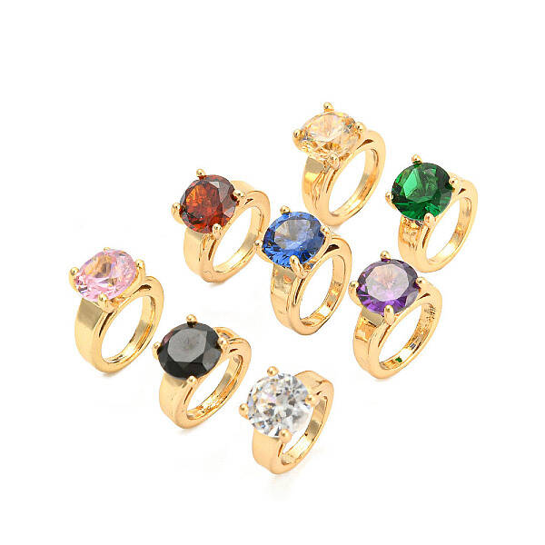 Light Gold Brass Small Ring Charms