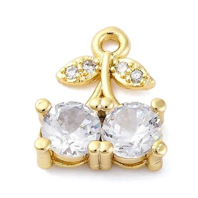 Brass Micro Pave Cubic Zirconia Charms