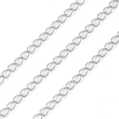 Anti-Tarnish Rhodium Plated 925 Sterling Silver Curb Chains