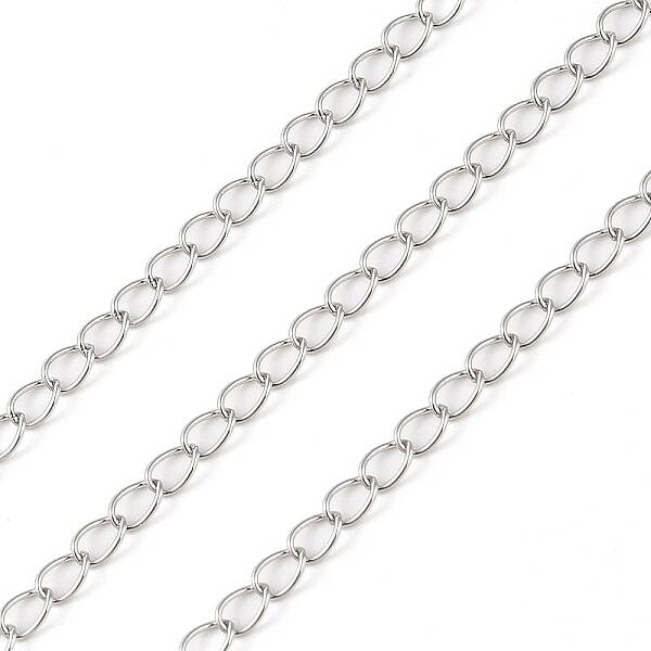 Anti-Tarnish Rhodium Plated 925 Sterling Silver Curb Chains