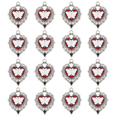 24Pcs Alloy Enamel Pendants