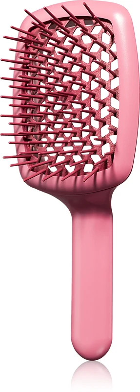 Janeke Curvy M Vented Brush flat brush for heat protection of hair 21 x 8.5 x 4 cm pink