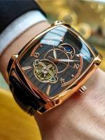 Men's Business Fashion Mechanical Watch, Fashion Waterproof Watch for Party, Daily Clothing Decor, Trendy All-match & Exquisi...