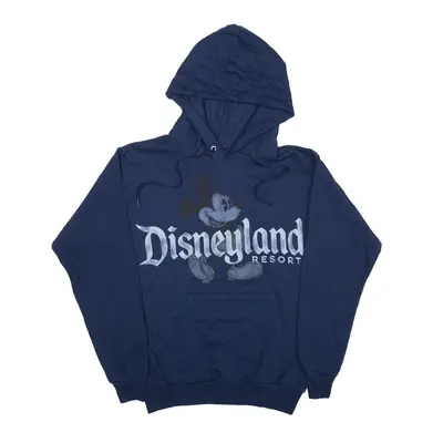 DISNEY Mickey Mouse Hoodie Blue Pullover Mens S