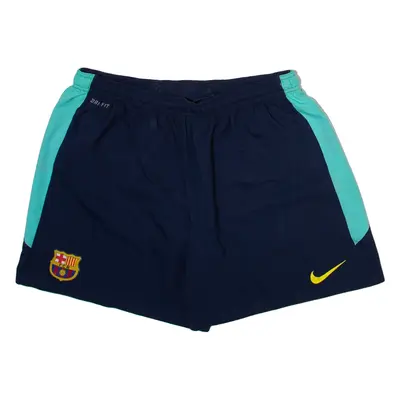 NIKE Fc Barcelona Mens Sports Shorts Blue L W31