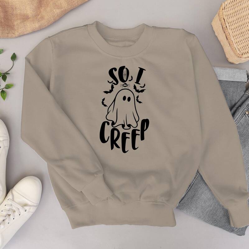 So I Creep Halloween Sweatshirt, Halloween Hoodie, Halloween sweat Gift, Funny Halloween Sweatshirt, Fall Sweatshirt