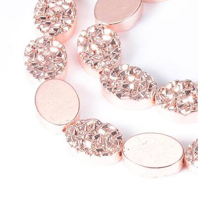 Electroplate Non-magnetic Synthetic Hematite Bead Strands