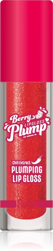Rude Cosmetics Berry Plump Plumping Hydrating Lip Gloss Strawberry Color Kiss 4 g