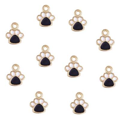 10Pcs Brass Enamel Pendants
