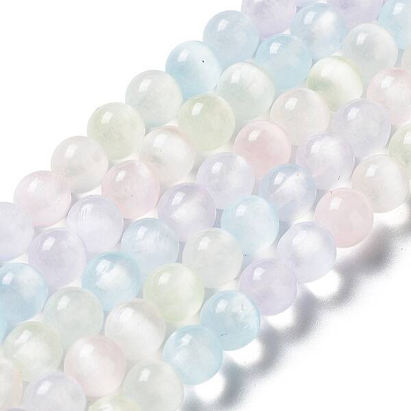 Natural Selenite Beads Strands
