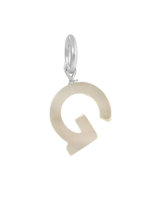 MOP Letter Charm | Metal Color: Silver | Letter: G