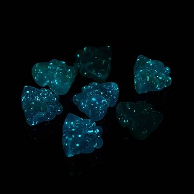 Luminous UV Plating Rainbow Iridescent Acrylic Beads
