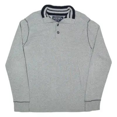 NAUTICA Jumper Grey Tight Knit High Neck Mens M