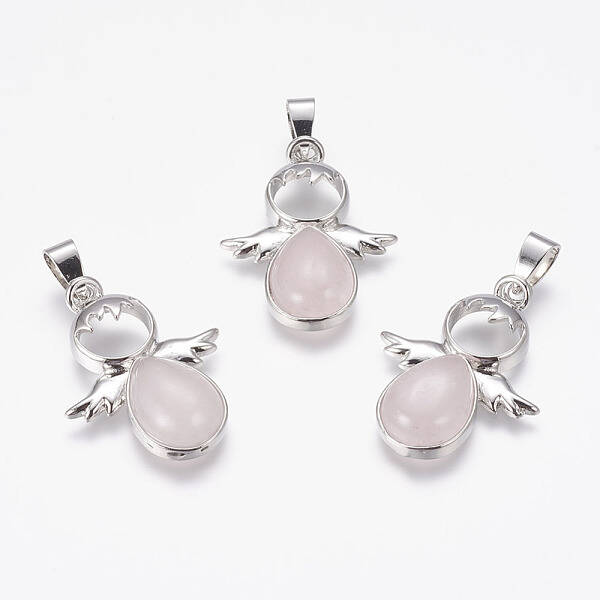 Natural Rose Quartz Pendants