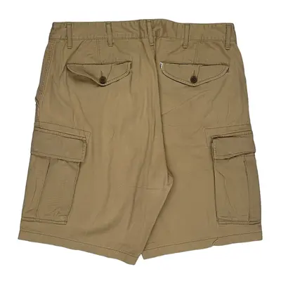 White Tab Levis Cargo Shorts - 36W 10L Beige Cotton | Size: 36″ waist