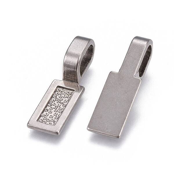 Tibetan Style Alloy Glue-on Flat Pad Bails
