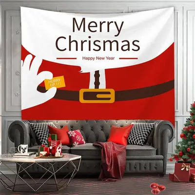 Merry Christmas Sweet Novelty Art Decor Wall Tapestry - Aperturee