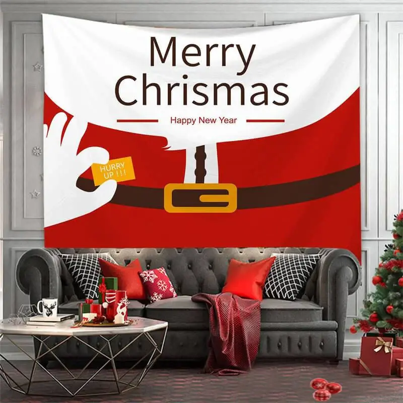 Merry Christmas Sweet Novelty Art Decor Wall Tapestry - Aperturee