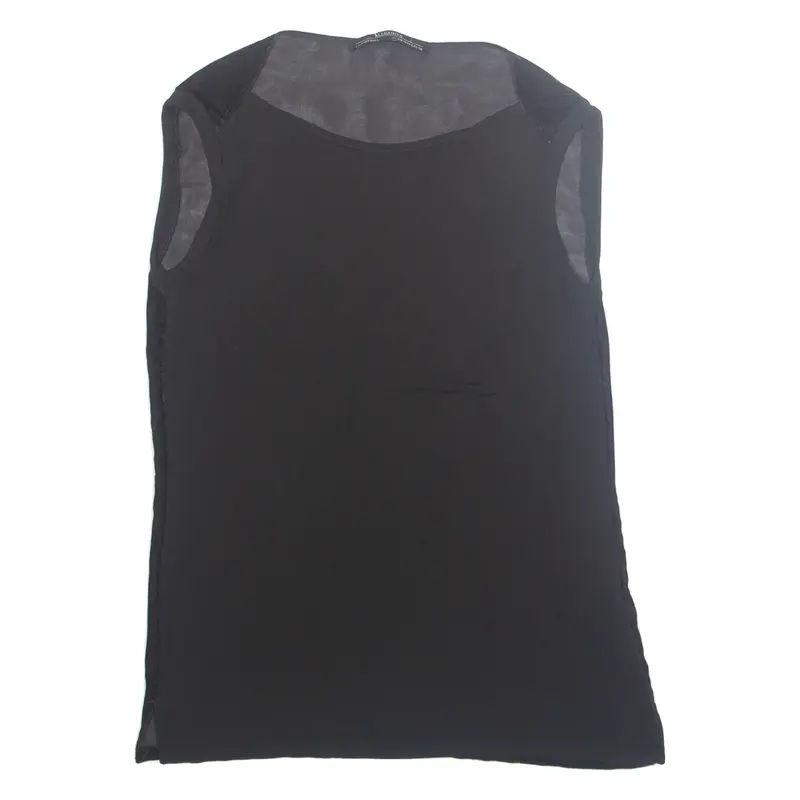 ALL SAINTS Womens Vest Black Sleeveless Viscose UK 10