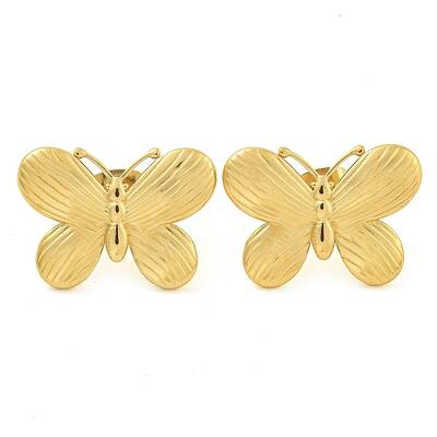 Ion Plating(IP) 304 Stainless Steel Stud Earrings for Women