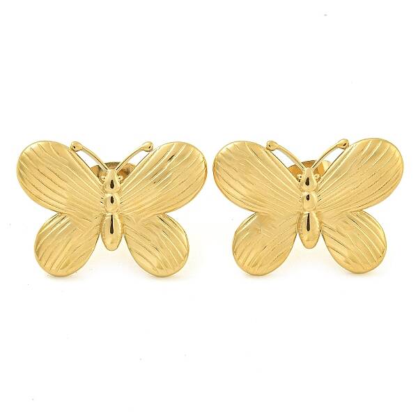 Ion Plating(IP) 304 Stainless Steel Stud Earrings for Women
