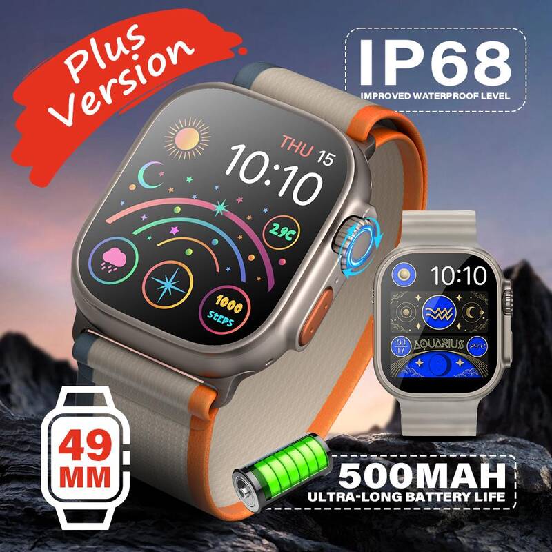 Stylish Smartwatch with Dual Straps – AMOLED, Bluetooth Calling, Voice Assistant, Sports Tracking Wearable, Large Batter