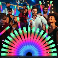Bulk 52-Pack Colorful LED Light Up Glow Sticks for Raves & Concerts - 3 Flashing Modes, Glow in Dark Party Supplies for Home ...