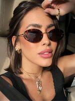 Women's Vintage Trendy Oval Frame Glasses , Fashion Casual Full Rim Glasses for Everyday Use, Fashion Accessories for Outdoor...